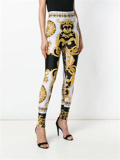 versace baroque print leggings|Versace Barocco.